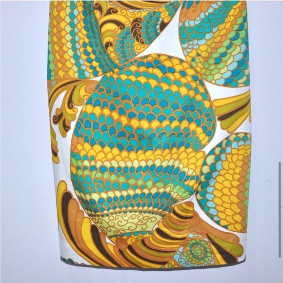 🔥TRINA TURK worn once GEO MOD COTTON DRESS SLEEVELESS BOHO SIZE 8 RETAIL $150 - Picture 6 of 13